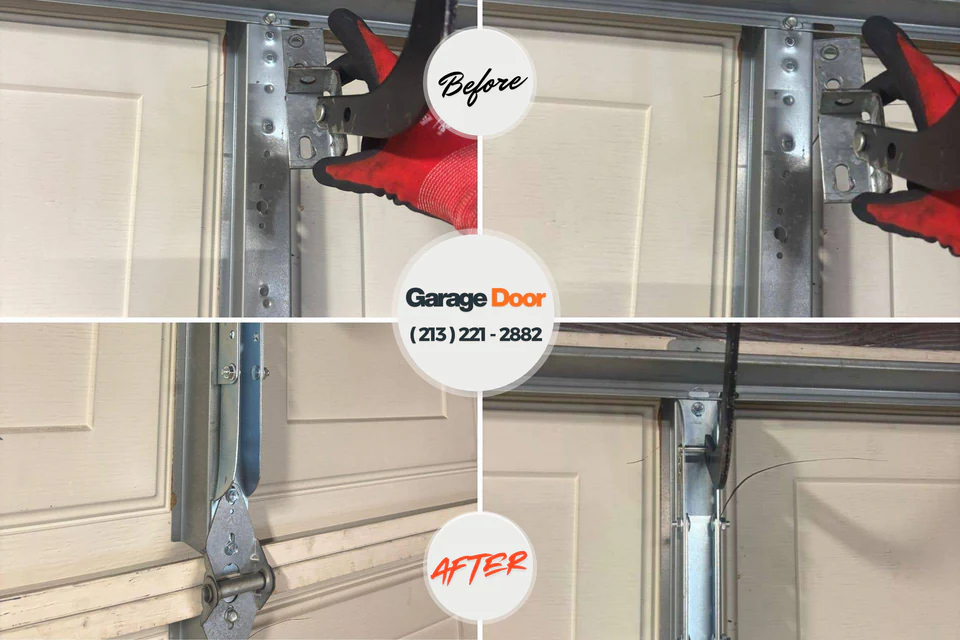 Before and after: garage door repair Springfield, GA